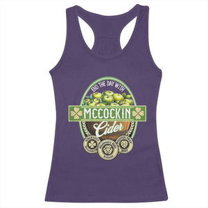 Mccockin Cider Racerback Tank Top Funny St Patrick's Day TS02 Purple Print Your Wear