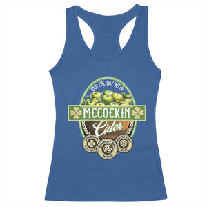Mccockin Cider Racerback Tank Top Funny St Patrick's Day TS02 Royal Blue Print Your Wear