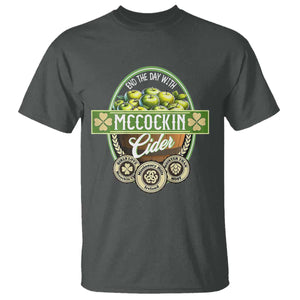 Mccockin Cider T Shirt - Funny St Patrick's Day TS02 Dark Heather Print Your Wear