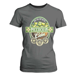 Mccockin Cider T Shirt For Women Funny St Patrick's Day TS02 Dark Heather Print Your Wear