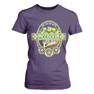 Mccockin Cider T Shirt For Women Funny St Patrick's Day TS02 Purple Print Your Wear
