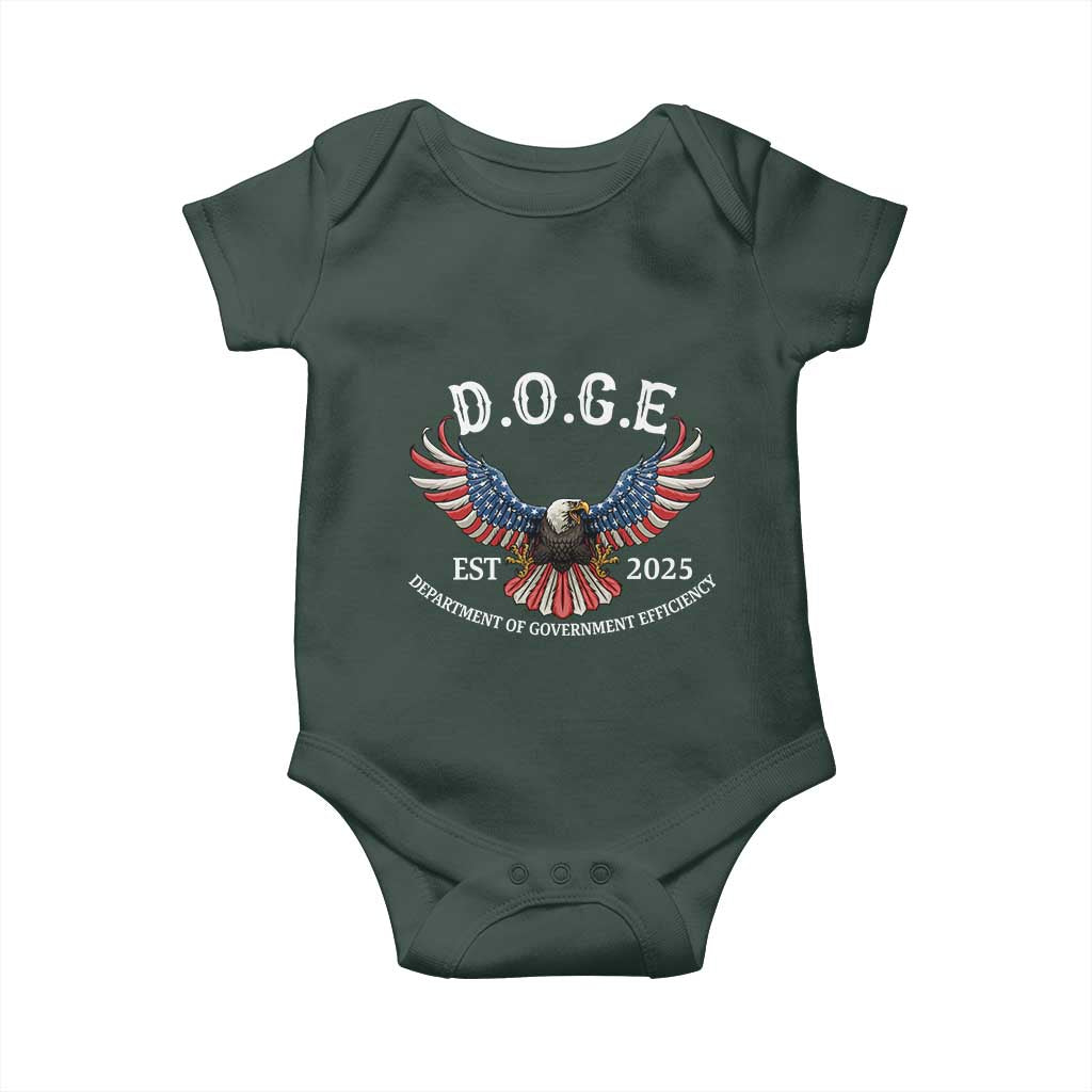 DOGE Department Of Government Efficiency Baby Onesie Est 2025 American Eagle TS02 Print Your Wear