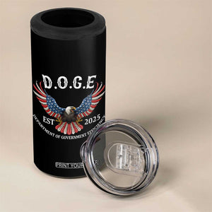 DOGE Department Of Government Efficiency 4 in 1 Can Cooler Tumbler Est 2025 American Eagle TS02 Print Your Wear