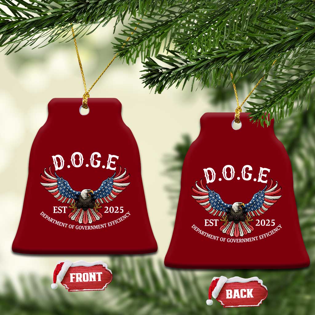DOGE Department Of Government Efficiency Ceramic Ornament Est 2025 American Eagle TS02 Print Your Wear