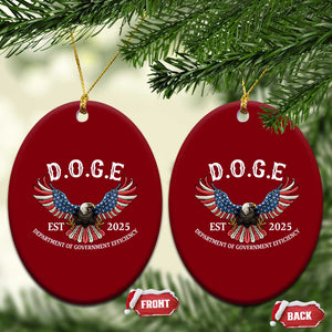 DOGE Department Of Government Efficiency Ceramic Ornament Est 2025 American Eagle TS02 Print Your Wear