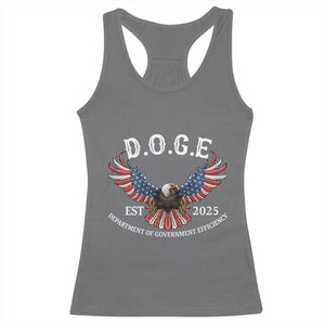 DOGE Department Of Government Efficiency Racerback Tank Top Est 2025 American Eagle TS02 Charcoal Print Your Wear