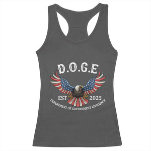 DOGE Department Of Government Efficiency Racerback Tank Top Est 2025 American Eagle TS02 Dark Heather Print Your Wear