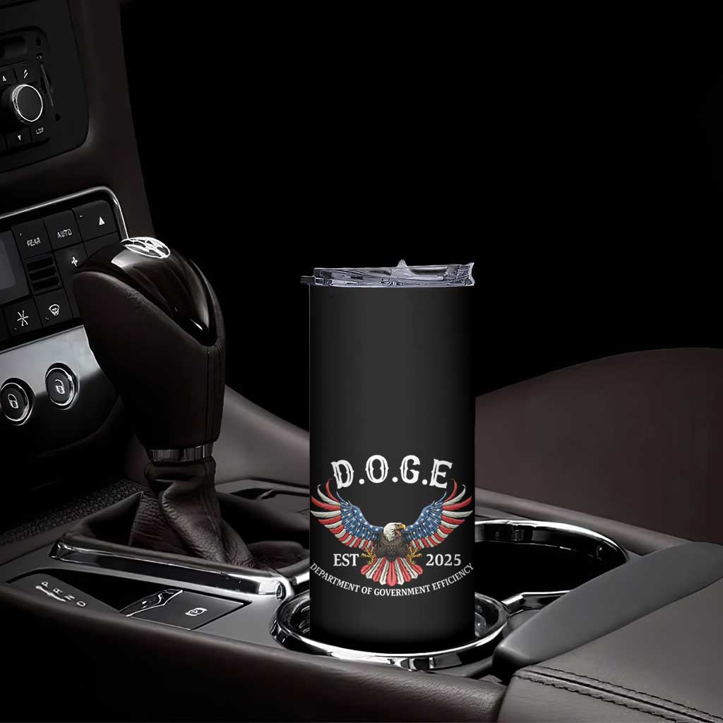 DOGE Department Of Government Efficiency Skinny Tumbler Est 2025 American Eagle TS02 Print Your Wear