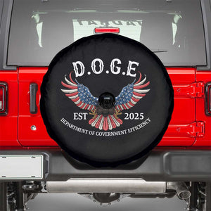 DOGE Department Of Government Efficiency Spare Tire Cover Est 2025 American Eagle TS02 Black Print Your Wear
