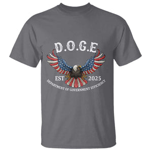 DOGE Department Of Government Efficiency T Shirt Est 2025 American Eagle TS02 Charcoal Print Your Wear