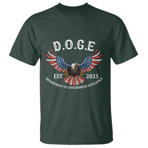 DOGE Department Of Government Efficiency T Shirt Est 2025 American Eagle TS02 Dark Forest Green Print Your Wear