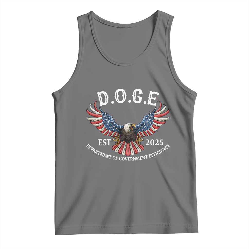 DOGE Department Of Government Efficiency Tank Top Est 2025 American Eagle TS02 Black Heather Print Your Wear