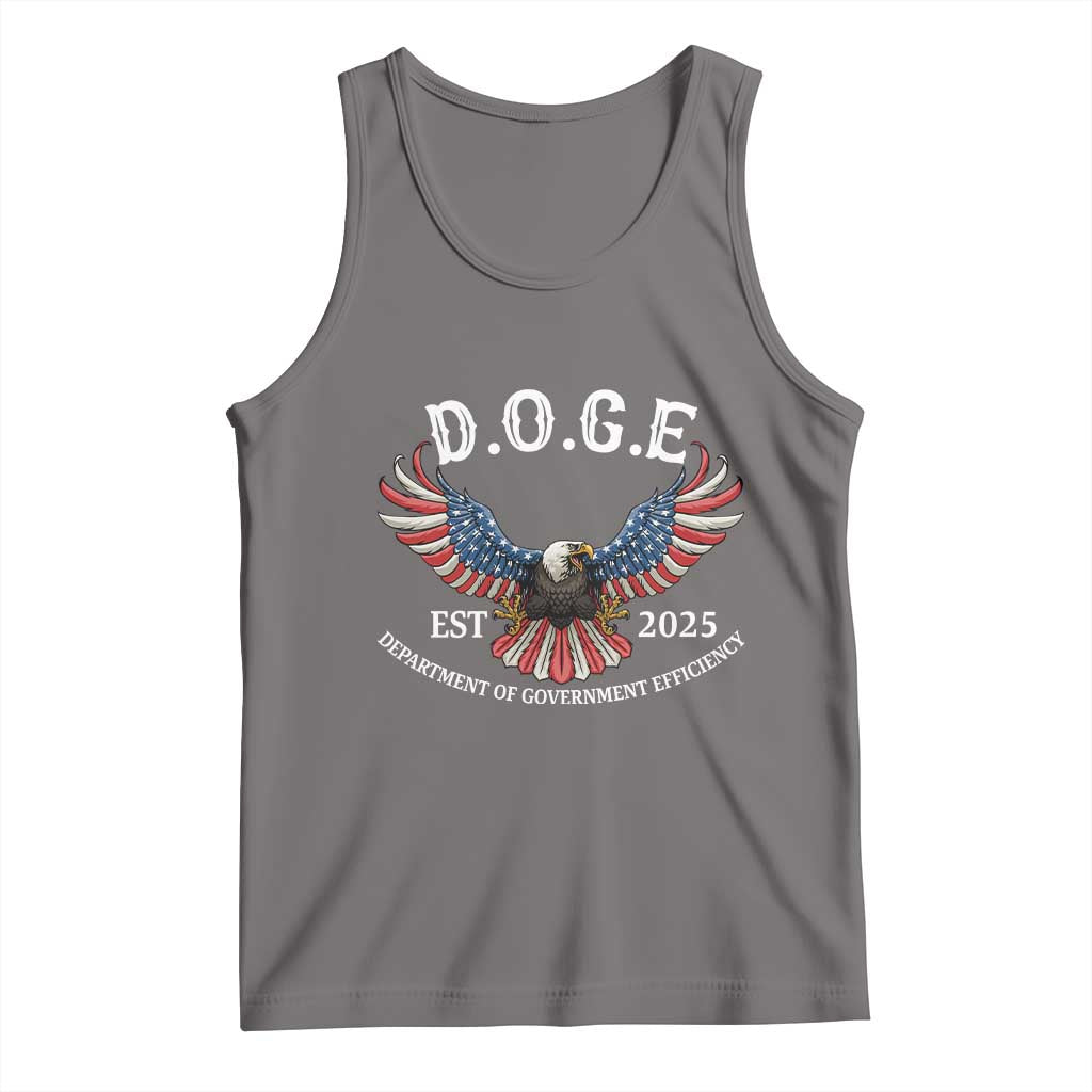 DOGE Department Of Government Efficiency Tank Top Est 2025 American Eagle TS02 Deep Heather Print Your Wear
