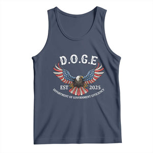 DOGE Department Of Government Efficiency Tank Top Est 2025 American Eagle TS02 Navy Print Your Wear