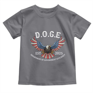 DOGE Department Of Government Efficiency Toddler T Shirt Est 2025 American Eagle TS02 Charcoal Print Your Wear