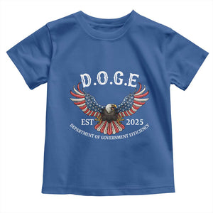 DOGE Department Of Government Efficiency Toddler T Shirt Est 2025 American Eagle TS02 Royal Blue Print Your Wear