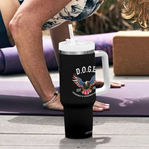 DOGE Department Of Government Efficiency Tumbler With Handle Est 2025 American Eagle TS02 Print Your Wear