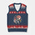 In My T-Ball Mom Era Skeleton V-Neck Knit Sweater Vest Baseball Mother's Day TS02 Navy Red Print Your Wear