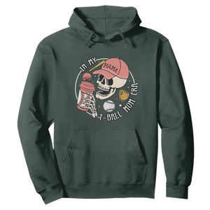 In My T-Ball Mom Era Skeleton Hoodie Baseball Mother's Day TS02 Dark Forest Green Print Your Wear