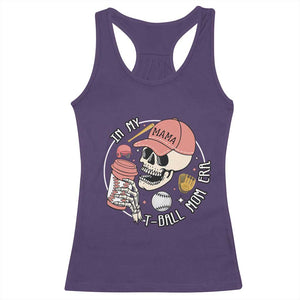 In My T-Ball Mom Era Skeleton Racerback Tank Top Baseball Mother's Day TS02 Purple Print Your Wear