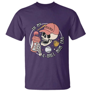 In My T-Ball Mom Era Skeleton T Shirt Baseball Mother's Day TS02 Purple Print Your Wear