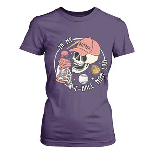 In My T-Ball Mom Era Skeleton T Shirt For Women Baseball Mother's Day TS02 Purple Print Your Wear