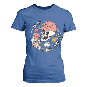 In My T-Ball Mom Era Skeleton T Shirt For Women Baseball Mother's Day TS02 Royal Blue Print Your Wear