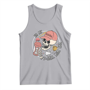 In My T-Ball Mom Era Skeleton Tank Top Baseball Mother's Day TS02 Athletic Heather Print Your Wear