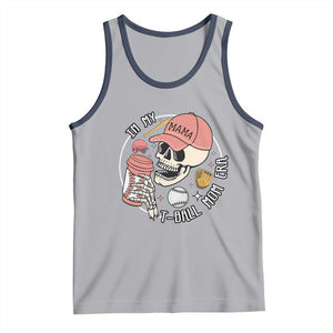 In My T-Ball Mom Era Skeleton Tank Top Baseball Mother's Day TS02 Athletic Heather Navy Print Your Wear
