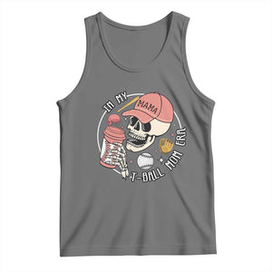In My T-Ball Mom Era Skeleton Tank Top Baseball Mother's Day TS02 Black Heather Print Your Wear