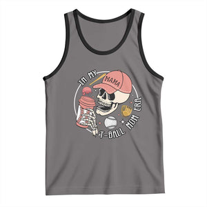 In My T-Ball Mom Era Skeleton Tank Top Baseball Mother's Day TS02 Deep Heather Black Print Your Wear
