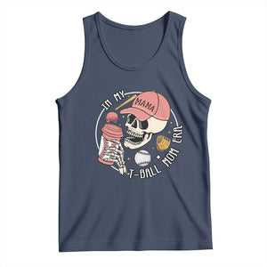 In My T-Ball Mom Era Skeleton Tank Top Baseball Mother's Day TS02 Navy Print Your Wear
