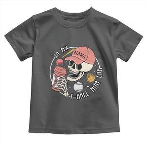 In My T-Ball Mom Era Skeleton Toddler T Shirt Baseball Mother's Day TS02 Dark Heather Print Your Wear