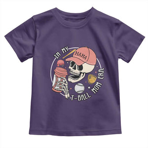 In My T-Ball Mom Era Skeleton Toddler T Shirt Baseball Mother's Day TS02 Purple Print Your Wear