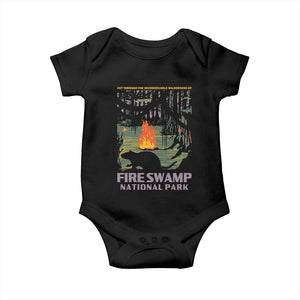 Fire Swamp National Park Baby Onesie Inconceivable Fantasy Adventure TS02 Black Print Your Wear