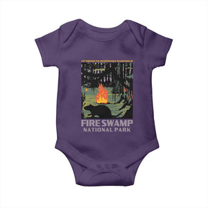 Fire Swamp National Park Baby Onesie Inconceivable Fantasy Adventure TS02 Purple Print Your Wear