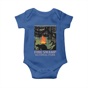 Fire Swamp National Park Baby Onesie Inconceivable Fantasy Adventure TS02 Royal Blue Print Your Wear