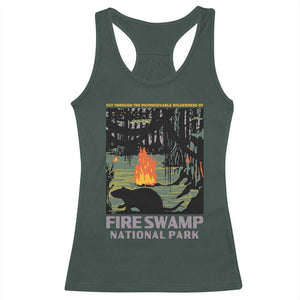 Fire Swamp National Park Racerback Tank Top Inconceivable Fantasy Adventure TS02 Dark Forest Green Print Your Wear