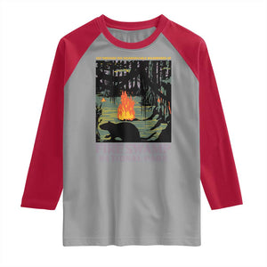 Fire Swamp National Park Raglan Shirt Inconceivable Fantasy Adventure TS02 Sport Gray Red Print Your Wear