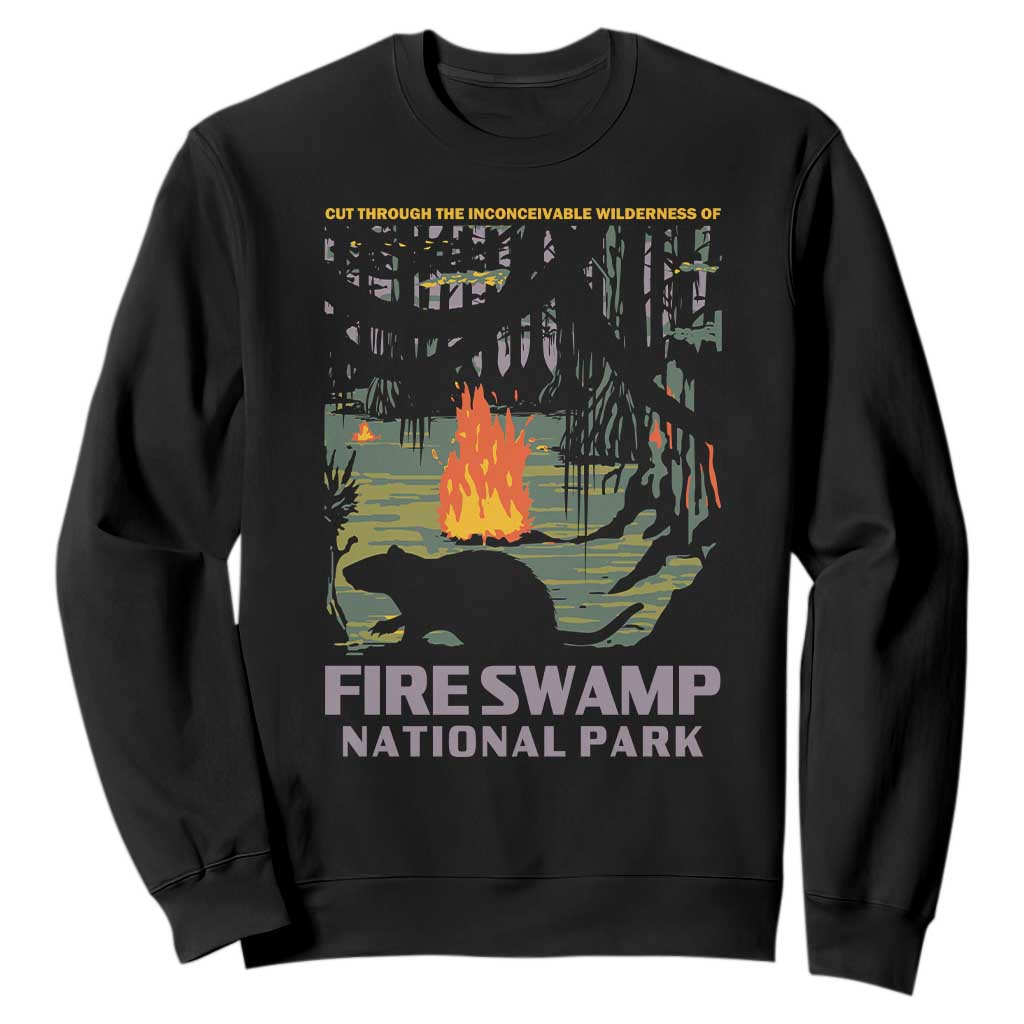 Fire Swamp National Park Sweatshirt Inconceivable Fantasy Adventure TS02 Black Print Your Wear