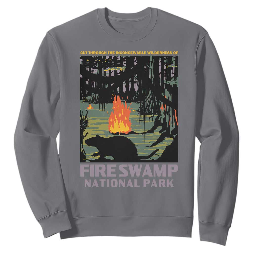 Fire Swamp National Park Sweatshirt Inconceivable Fantasy Adventure TS02 Charcoal Print Your Wear