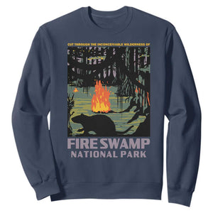 Fire Swamp National Park Sweatshirt Inconceivable Fantasy Adventure TS02 Navy Print Your Wear