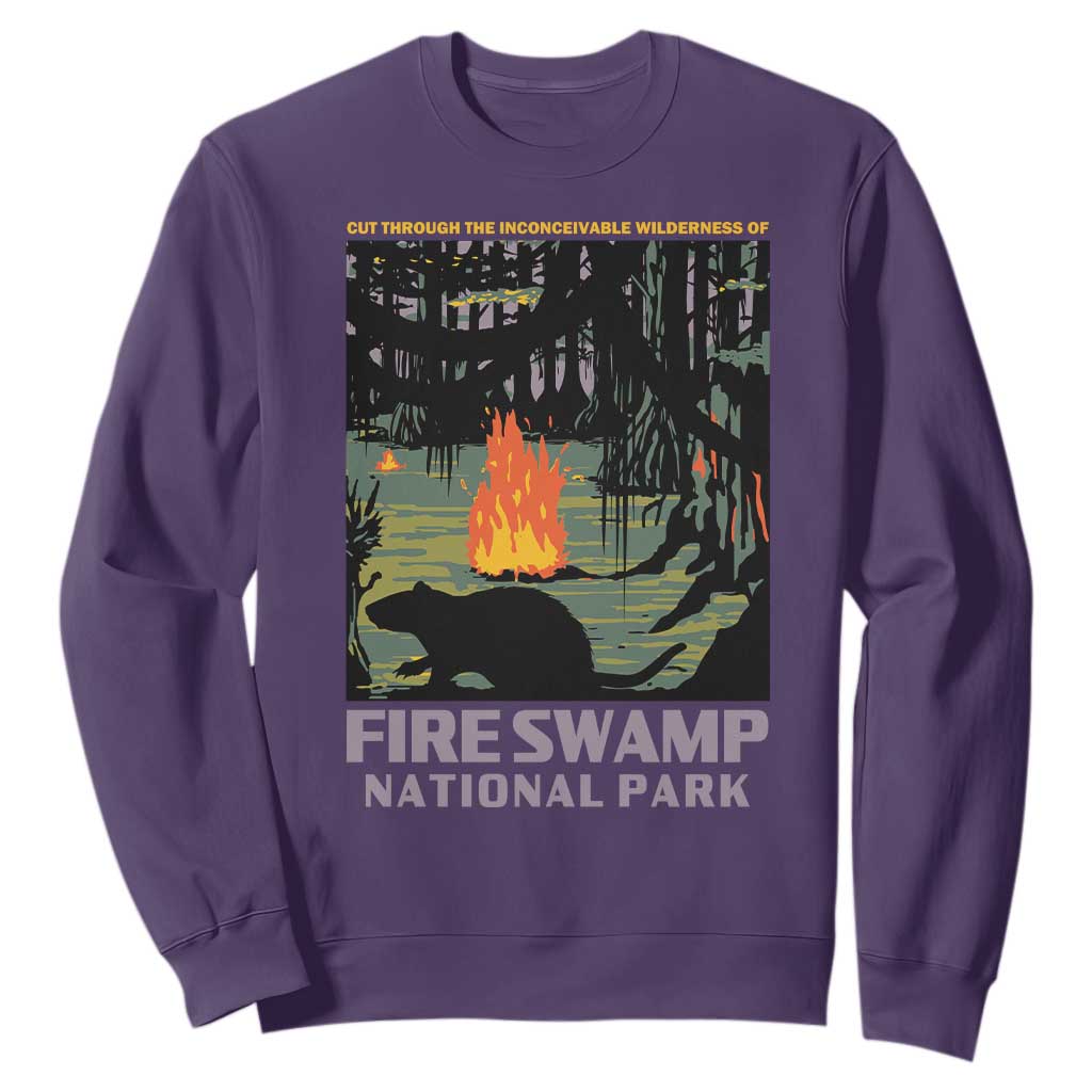 Fire Swamp National Park Sweatshirt Inconceivable Fantasy Adventure TS02 Purple Print Your Wear