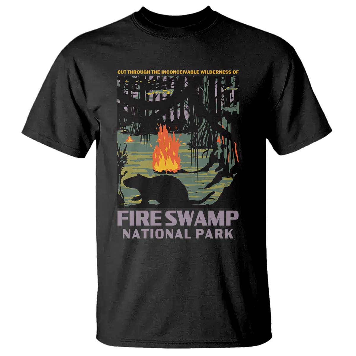 Fire Swamp National Park T Shirt Inconceivable Fantasy Adventure TS02 Black Print Your Wear