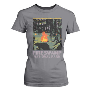 Fire Swamp National Park T Shirt For Women Inconceivable Fantasy Adventure TS02 Charcoal Print Your Wear