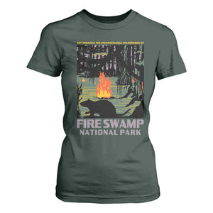 Fire Swamp National Park T Shirt For Women Inconceivable Fantasy Adventure TS02 Dark Forest Green Print Your Wear
