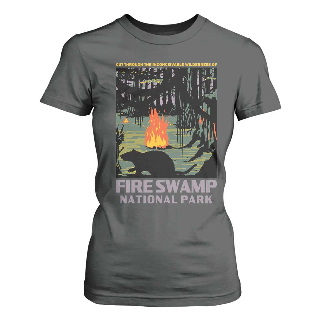 Fire Swamp National Park T Shirt For Women Inconceivable Fantasy Adventure TS02 Dark Heather Print Your Wear