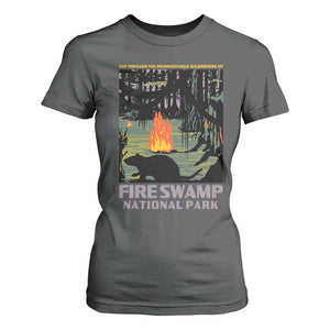 Fire Swamp National Park T Shirt For Women Inconceivable Fantasy Adventure TS02 Dark Heather Print Your Wear