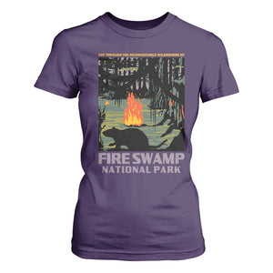 Fire Swamp National Park T Shirt For Women Inconceivable Fantasy Adventure TS02 Purple Print Your Wear