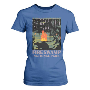 Fire Swamp National Park T Shirt For Women Inconceivable Fantasy Adventure TS02 Royal Blue Print Your Wear